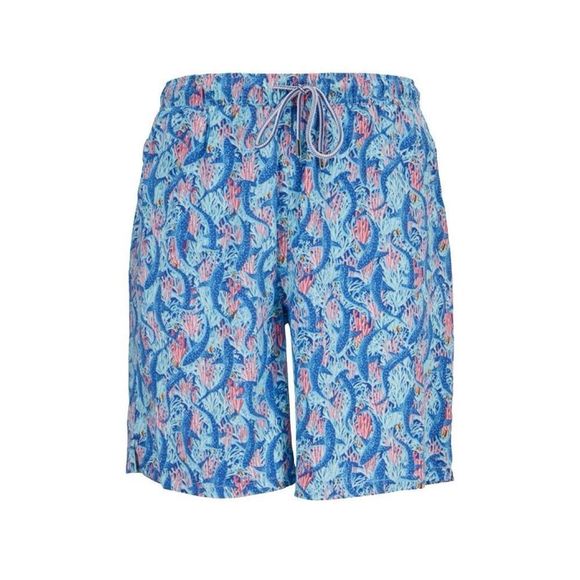 Peter Millar Other - NWT Peter Millar XL Seaside Collection Blue Shark Print Swim Trunks $100.00